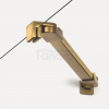 NEW TRENDY Parawan nawannowy NEW SOLEO GOLD BRUSHED stały U 50x140 szkło czyste 6mm Active Shield 2.0 P-0182